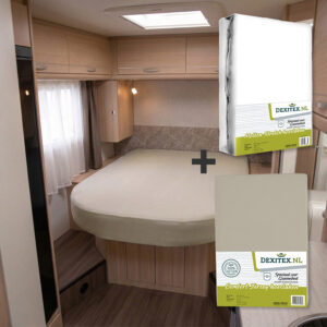 Queensbed Set, Eilandbed 1 Molton + 1 Hoeslaken Jersey katoen